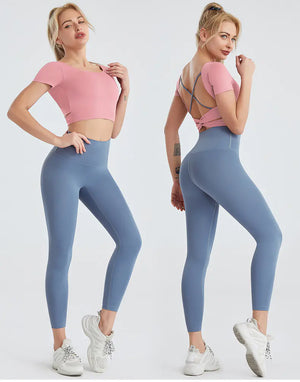 Quick-Drying Women’s Nude Yoga Pants for Comfort - Fitty2fitty