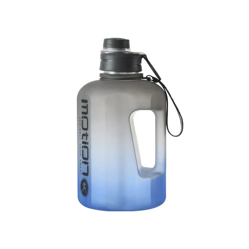 2.4L Large Capacity Sports Water Bottle Outdoor Fitness Kettle Gradient Plastic Water Cup Students Portable Big Ton Ton Barrel - Fitty2fitty