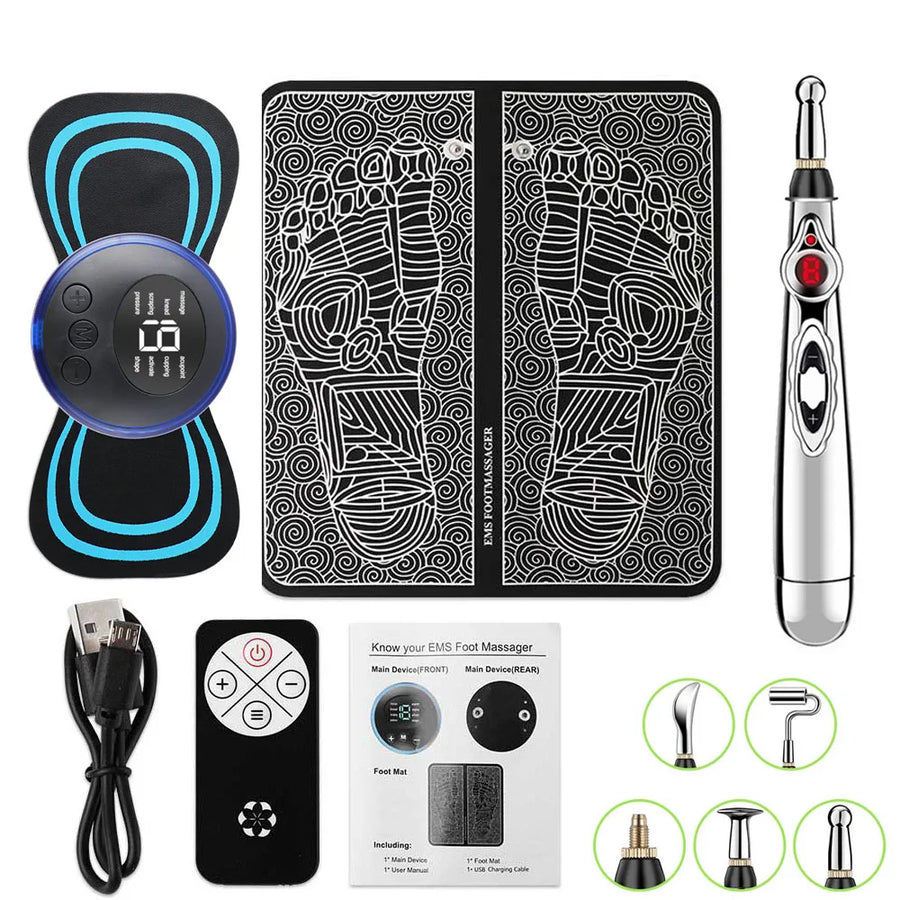 EMS Foot Massager Mat with Controller Electronic Acupuncture - Fitty2fitty