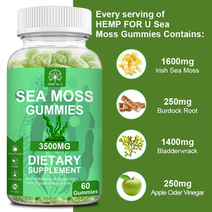 Best Organic Irish Sea Moss Gummies Anti-aging Apple Cider Vinegar Gum Improve Immunity Detox Weight Loss Slimming Products - Fitty2fitty