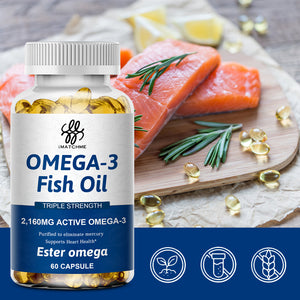 The Best Deep-Sea Fish Oil Capsule Rich In DHA And EPA Vitamins E Support Heart Brain Joints &amp Skin Relief Stress Non-GMO - Fitty2fitty